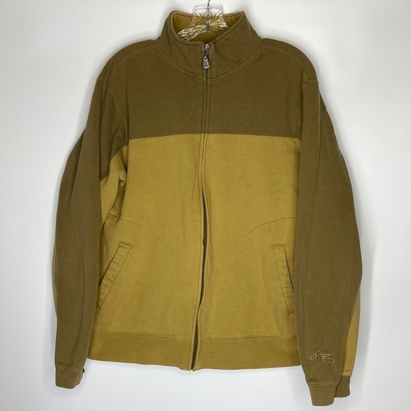 Vintage Prana Brown Full Zip Cotton Jacket Size Large - Picture 1 of 8